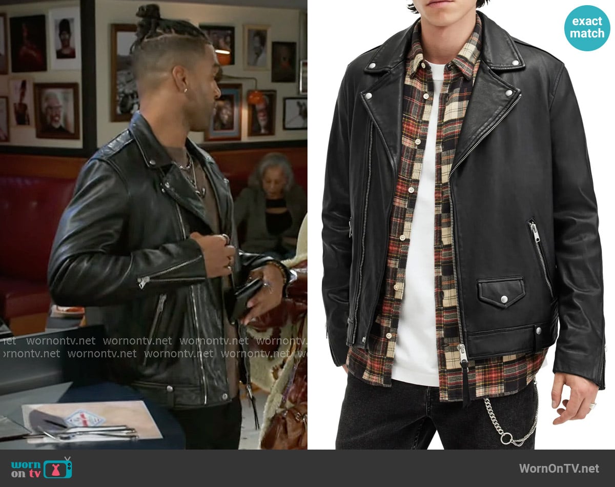 Izaiah’s leather jacket on Beyond the Gates Izaiah’s leather jacket on Beyond the Gates
