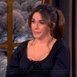 Alyssa’s smocked tie front dress on The View