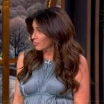 Alyssa’s pleated tie waist dress on The View