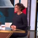 Alyssa’s gray cable-knit dress on The View