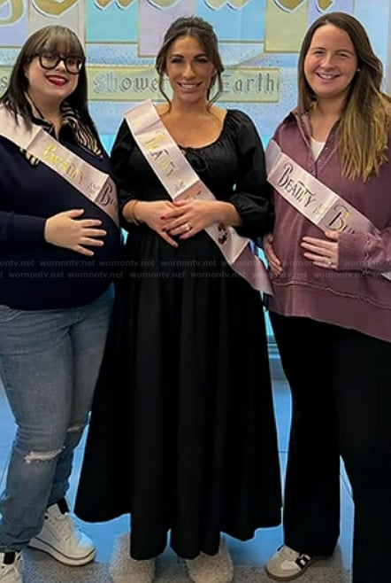 Alyssa's smocked tie front dress on The View