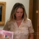 Amanda's white floral short pajamas on The Real Housewives of Beverly Hills