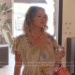 Amanda's floral ruffle maxi dress on The Real Housewives of Beverly Hills