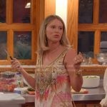 Amanda’s pink printed embellished jumpsuit on The Real Housewives of Beverly Hills