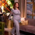 Ana’s geometric print jumpsuit on The View