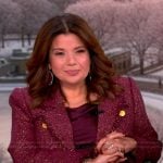 Ana's maroon tweed jacket on The View