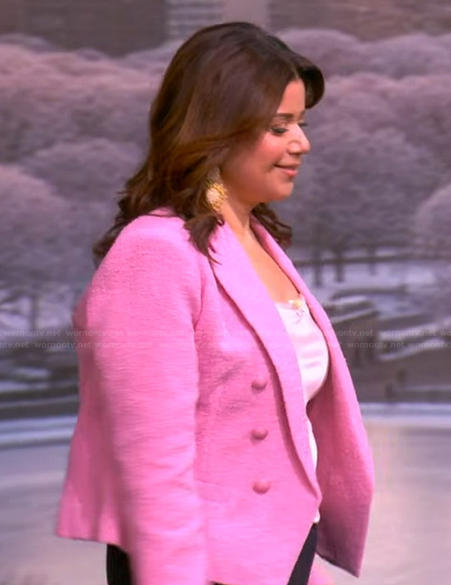 Ana’s pink tweed blazer on The View