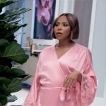 Andi's pink satin and lace robe on Tyler Perrys Sistas