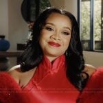 Angel’s red confessional dress on The Real Housewives of Potomac