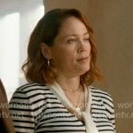 Angie’s striped tie-neck sweater on Will Trent