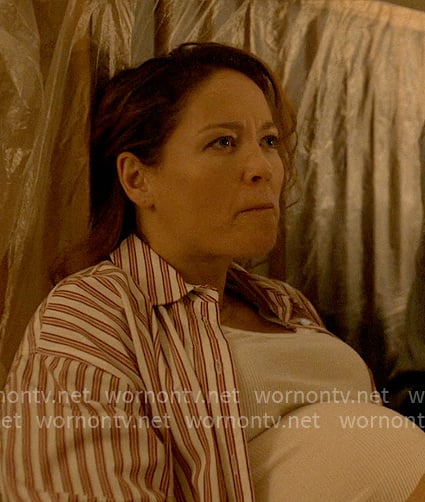 Angie's red stripe shirt on Will Trent