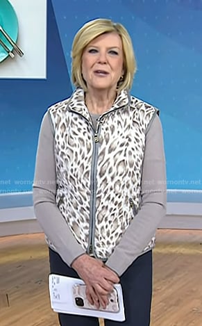 Anne’s animal print quilted vest on Today