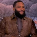 Anthony Anderson’s brown metallic jacket on The View