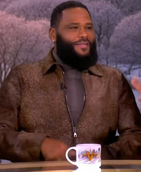Anthony Anderson’s brown metallic jacket on The View