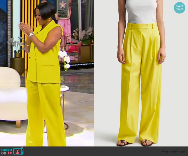 Argent Pleated Trouser worn by Tamron Hall on Tamron Hall Show