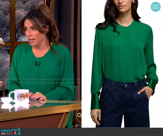 Argent Silk Blouse worn by Alyssa Farah Griffin on The View