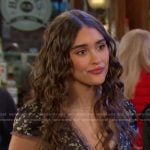 Ari's black floral lace trim dress on Days of our Lives