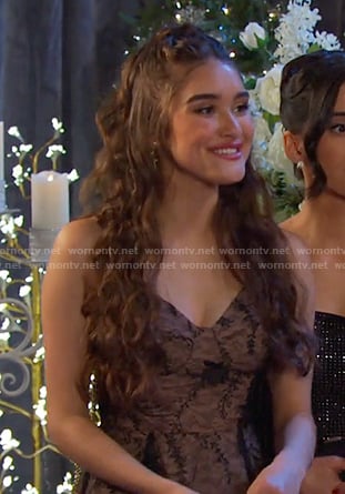 Ari’s floral lace dress on Days of our Lives
