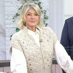 Martha Stewart’s open knit zip front cardigan on Today