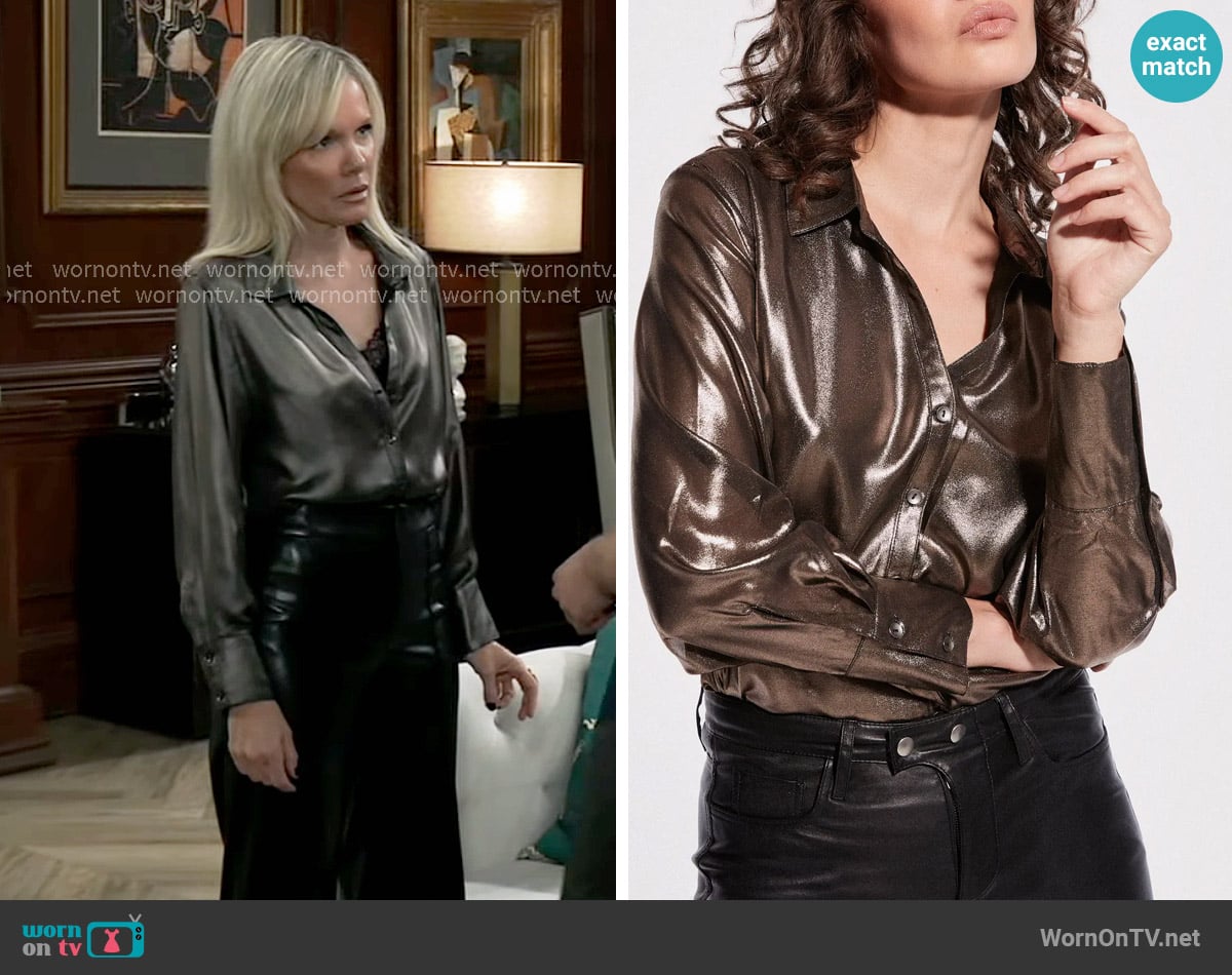 AS by DF Darcy Blouse worn by Ava Jerome (Maura West) on General Hospital
