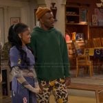 Bernard's smiley face camo pants on The Upshaws