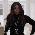 Ava’s black mesh top on Abbott Elementary