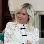 Ava's white lace shirt with bows on General Hospital