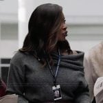 Ava’s gray ring detail sweater on Abbott Elementary