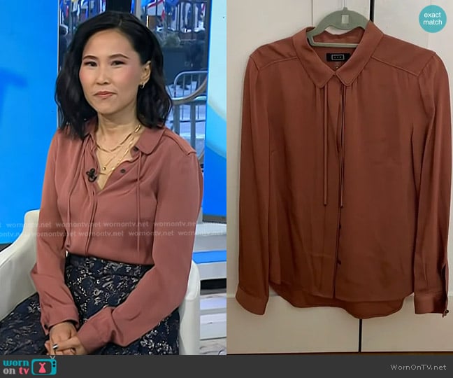 AYR Button Down Blouse worn by Vicky Nguyen on Today