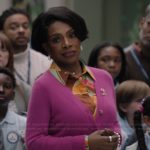 Barbara’s pink cardigan on Abbott Elementary