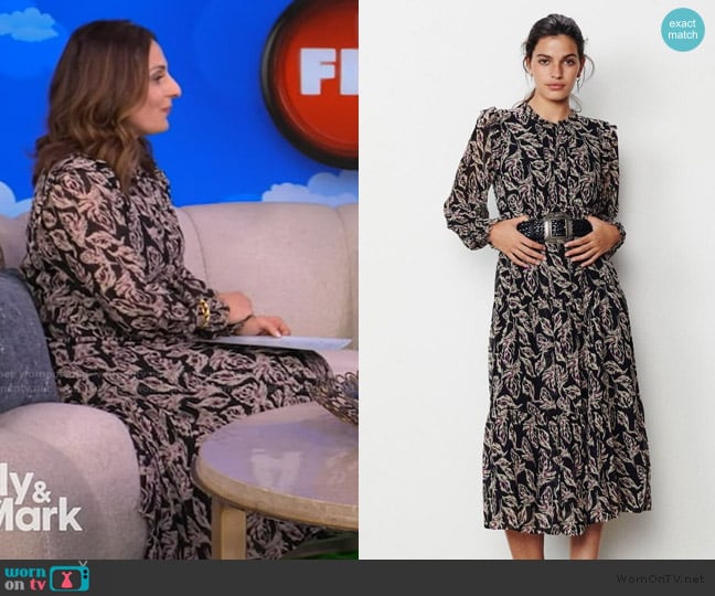 Ba&sh Gilda Dress worn by Farnoosh Torabi on Live with Kelly and Mark