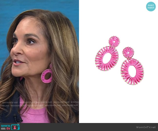 BaubleBar Kiera Hoop Earrings worn by Joy Bauer on Today