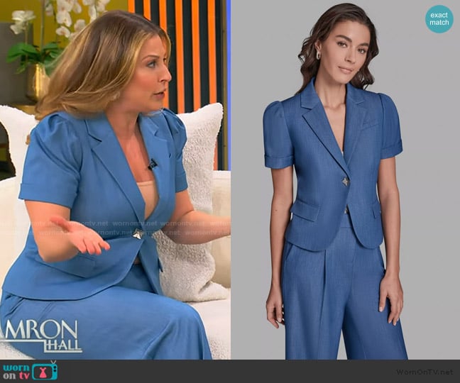 Valerie’s blue short sleeve blazer on Tamron Hall Show Valerie’s blue short sleeve blazer on Tamron Hall Show