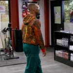 Bernard’s white canvas high top sneakers on The Upshaws