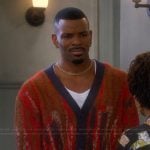 Bernard’s abstract print cardigan on The Upshaws