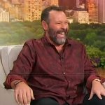 Bert Kreischer’s red paisley print shirt on Sherri