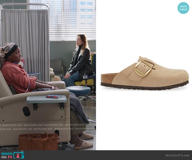 Birkenstock Boston Big Buckle Clog worn by Katie Rogers (Samantha Marie Ware) on Greys Anatomy