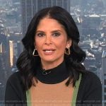 Darlene’s black and beige colorblock sweater dress on Today