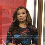 Adelle’s black floral fitted dress on Today