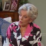 Julie’s pink floral print robe on Days of our Lives