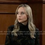 Jacida's black printed midi dress on General Hospital