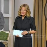 Tory’s black belted denim dress on Good Morning America