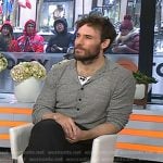 Sam Claflin’s black sneakers on Today