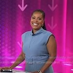 Sheinelle’s blue belted pleated dress on Today