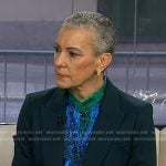 Dr. Sharon Malone's blue and green print top on Today