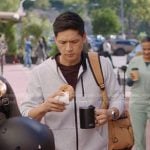 Blue’s white zip-up hoodie on Greys Anatomy