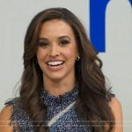 Hanna Battah’s blue plaid knit dress on Good Morning America