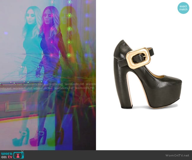 Bottega Veneta Mary Jane Wedges worn by Dorit Kemsley on The Real Housewives of Beverly Hills