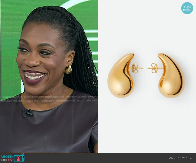 Bottega Veneta Small Drop Earrings worn by Tiffany Aliche on Today