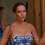 Britani’s blue print strapless top and shorts on The Real Housewives of Salt Lake City